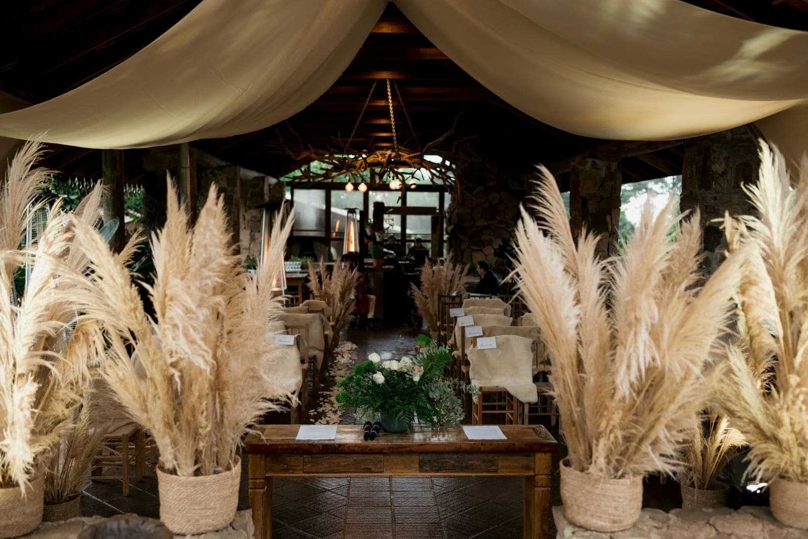Preview of a Pampas Boho wedding website